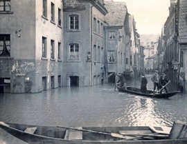 Überschwemmte Krahnenstraße 1920