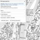 Stadtplan mit Meldefunktion für barrierefreie Orte